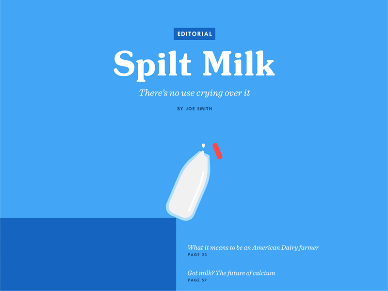 Type Tuesday - Spilt Milk