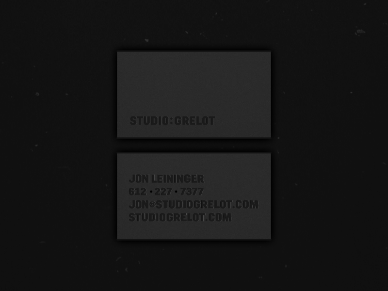 Motion Monday - Studio Grelot Business Cards branding business cards film grain grelot monday motion studio