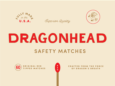 Type Tuesday - Dragonhead Safety Matches font lockup matches modern pairing tuesday type typography vintage