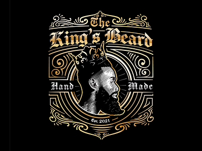 The King's Beard branding graphic design illustration logo packaging type typography