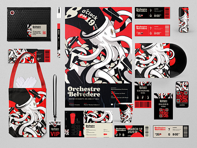 Ochestre Belvedere Brand Identity brand branding concert design festival icon identity illustration logo mr mockup typography vector