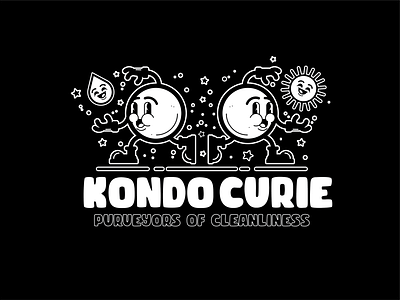 KONDO-CURIE brand branding cartoon cartoon illustration character cleaning cuphead design disney illustration jolly logo sun vintage water