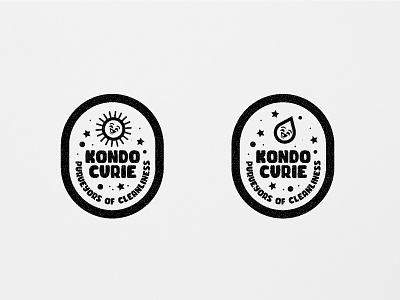 KC Badges badge black black and white illustration branding character character design design identity illustration logo pin product seal sticker sun typography water white