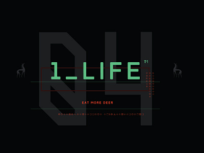 1 Life lockup tech type typography