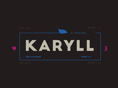 Karyll color fish lockup name sketch typography wip