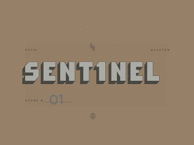 Sentinel 02 brown location lockup typography