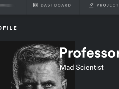 Profile Page Layout dashboard ipad layout portrait profile research science ui ux website