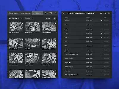 Open Neuroimaging Laboratory app card grid health icon layout learning typography ui ux