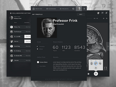 Profile Page card form health layout profile typography ui user ux