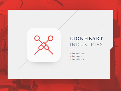 LionHeart Industries app design healthcare icon logo medical patient technology ui ux