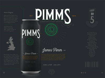 Pimms Rebrand 1 / 6 beer branding design icon illustration lettering logo packaging typography vector
