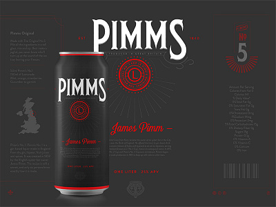 Pimms Rebrand 6 / 6 beer branding design icon lettering logo packaging pimms typography vector