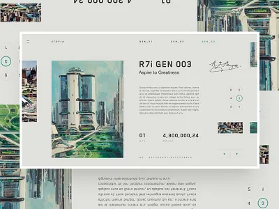 U T O P I A .2 dark design elevator golden ratio layout store typography ui ux website