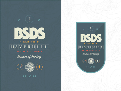 BSDS Field Trip Patch Concept adventure bsds city design haverhill lock up patch printing travel typography