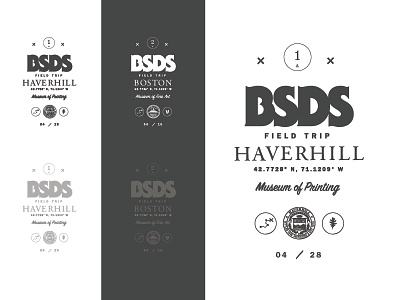 BSDS Field Trip Type Lockup adventure bsds city design haverhill lock up patch printing travel typography