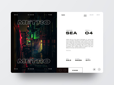 Metro | SEA design interface layout photography portfolio responsive typography ui ux web