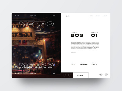 Metro | B O S design interface layout photography portfolio responsive typography ui ux web