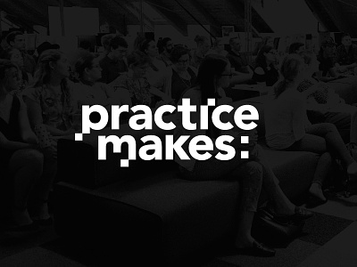 Practice Makes Logo branding design event icon identity intrepid logo meetup practice makes vector