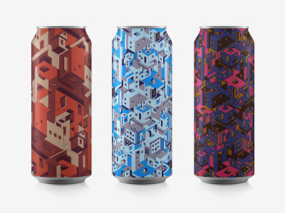 Can Design abstract background beer brewery can colorful craft beer design geometric illustration packaging patter procreate
