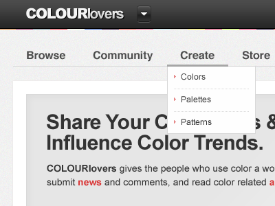 Home - Iteration #7 color colour colourlovers colourlovers.com design interation redesign