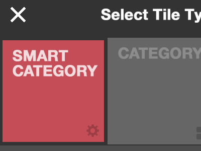 Add Tile - Select Type
