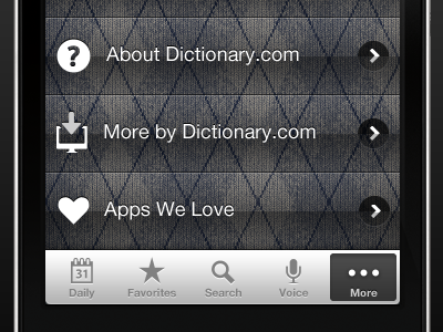 Dictionary.com iPhone App app d.com dictionary dictionary.com iphone spec