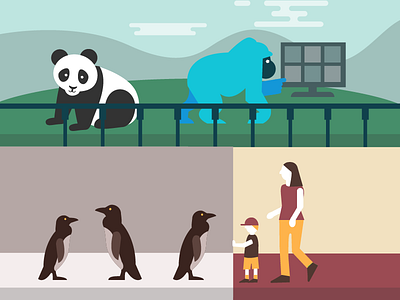 Zoo adventure animals infographics kids pandas penguins roadtrip travel trip vacation zoo
