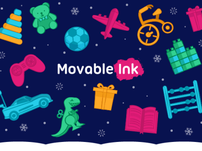 Movable Ink holiday email gif christmas gif holidays icons infographic toys vector illustration winter