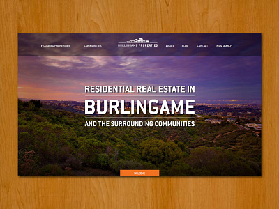 Burlingame Properties web design burlingame california clean minimal modern real estate sticky nav ux design web design