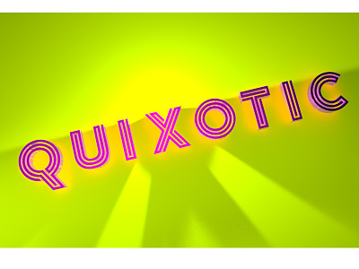 Quixotic cinema4d typography