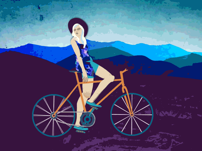 Bike Girl after duik effects illustration