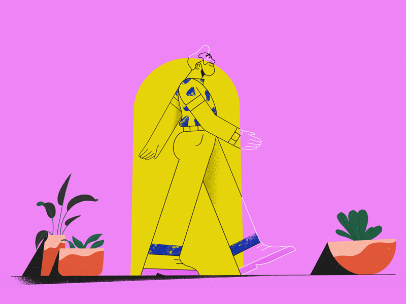 Plant Man art cel frame by frame animation frame by frame animator illustrate flat character design storyboard style frame illustrator design illustration 2d motion graphics motion design animation