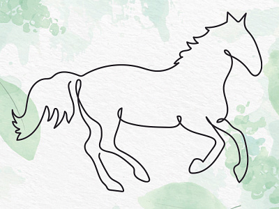 Horse | One Line Drawing animal design drawing horse horse riding illustration one line one line drawing vector