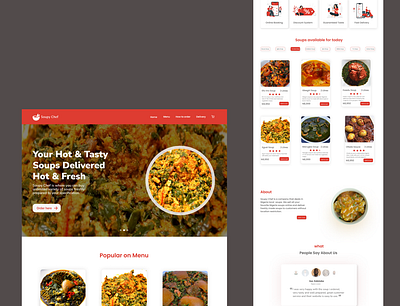 Soup Ordering Website food ordering website food website landing page ordering soup landing page website website landing page