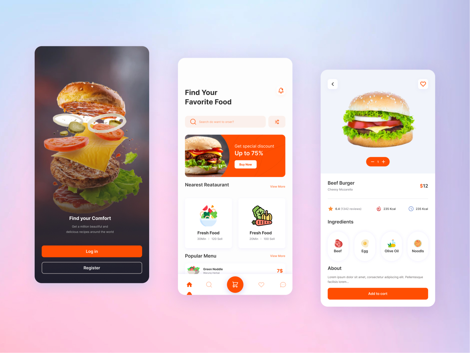 Food App Design by Md Rifat on Dribbble