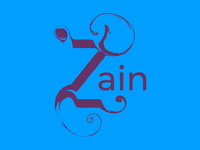 Alpha style using Twirl tool art artwork branding design graphic design illustration illustrator letter logo name ui vector zain