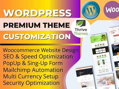 I will customize any premium theme using wordpress and elementor customization installwordpress themeforest themewordpress wordpresstheme