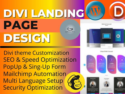 I will design wordpress website divi builder and divi theme divibuilder divilandingpage divitheme diviwordpress wordpresswebsite