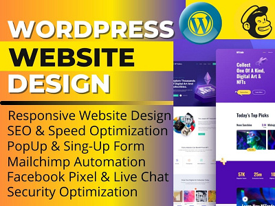 I will design wordpress website using wordpress and elementor. businesswebsite elementorlanding responsivewebsite squeezepage wordpress wordpresslanding wordpresswebsite