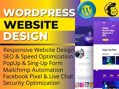 I will design wordpress website using wordpress and elementor.