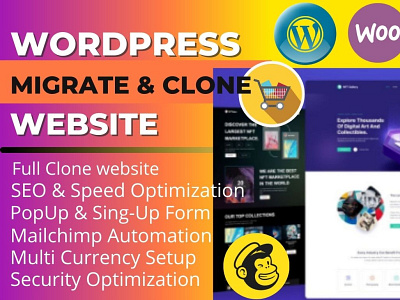 I will setup wordpress clone and migrate website manually