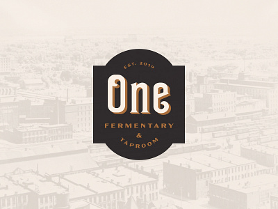 ONE Badge Exploration beer brand branding brewery custom lettering custom type design logo typography