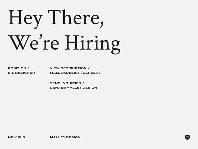 Senior Designer brand design digital hiring job