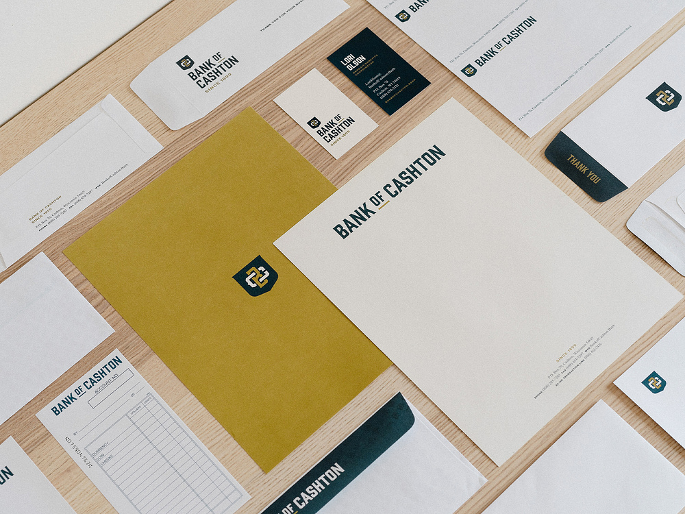 Bank of Cashton Collateral by Malley Design on Dribbble