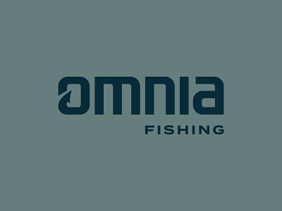 Omnia Fishing Wordmark brand branding custom type logo typography vector