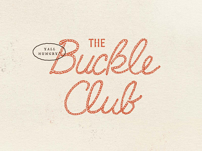 The Buckle Club Wordmark + Application brand branding custom type typography