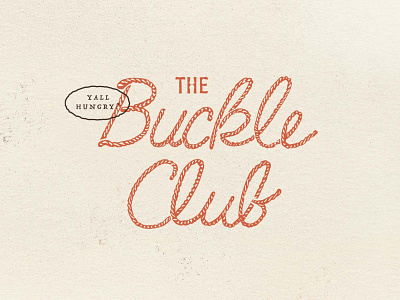 The Buckle Club Wordmark + Application brand branding custom type typography