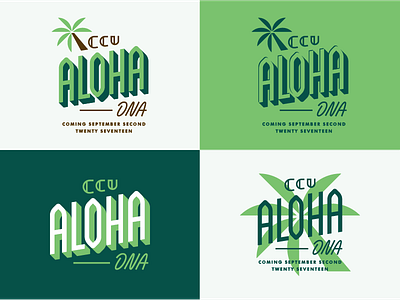Aloha DNA Lockups custom type illustration logo typography vector