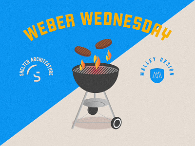 Weber Wednesday 2017 flame grill hamburger illustration texture