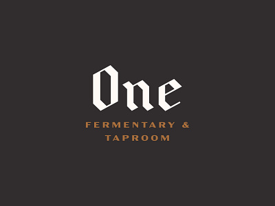 ONE Wordmark Exploration blackletter brand branding brewery custom type lettering logo typogaphy